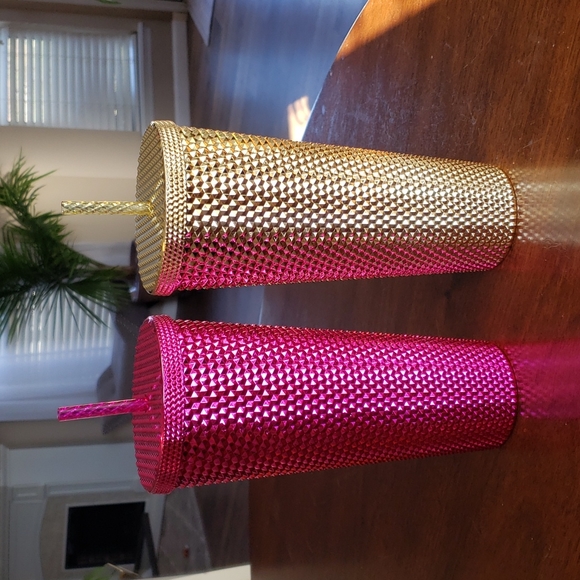 1 pink Starbucks 2022 Venti Sangria (pink) Studded Cold Cup (1 cup) - Picture 2 of 6